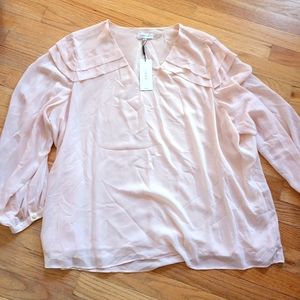 Calvin Klein baby pink chiffon shirt size XXL NWT